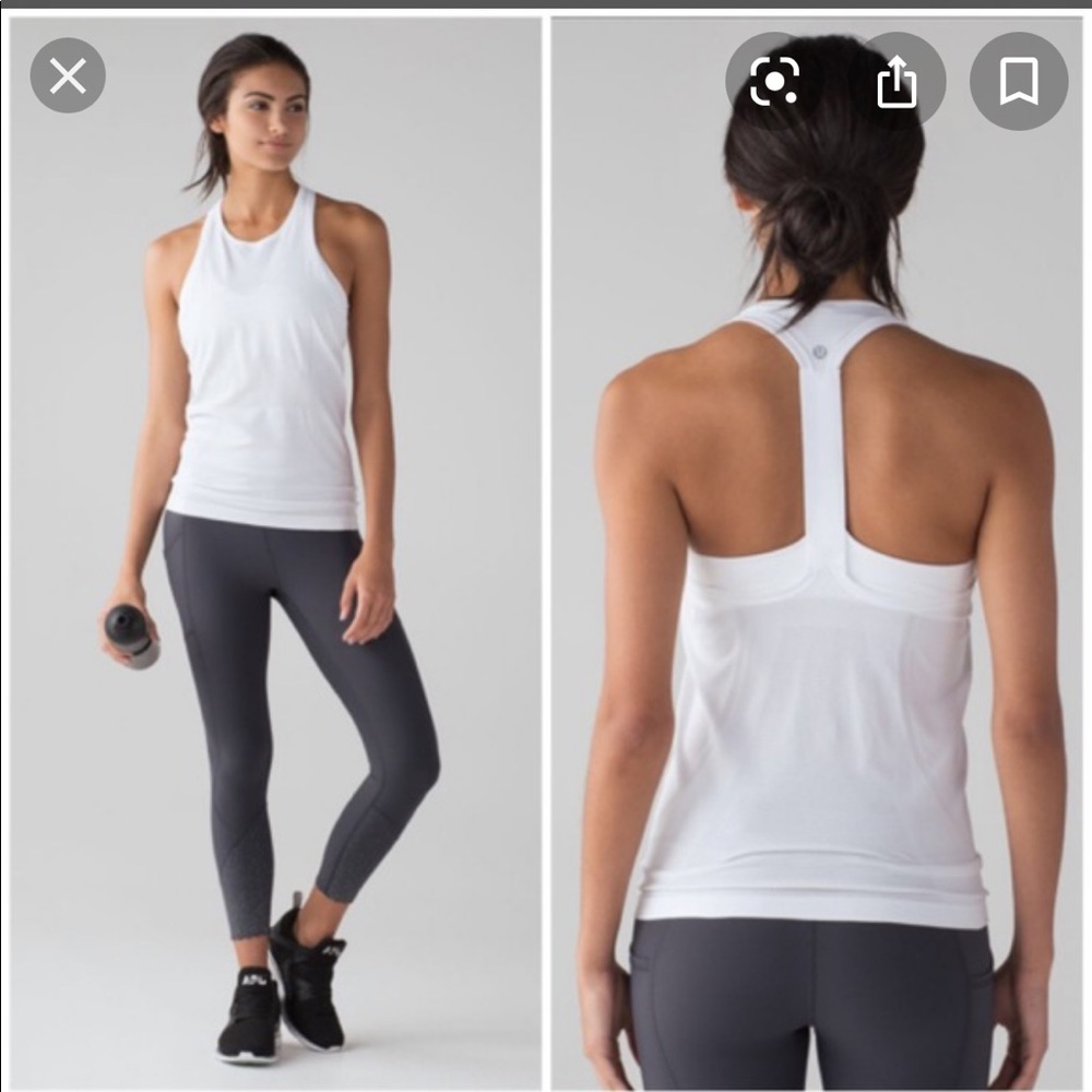 Lululemon Swiftly Tech T-back tank 8 white